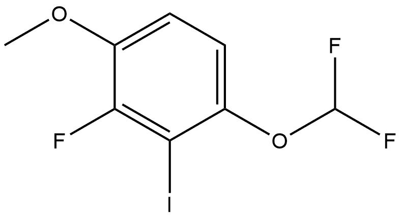 1-(Difluoromethoxy)-3-fluoro-2-iodo-4-methoxybenzene Structure