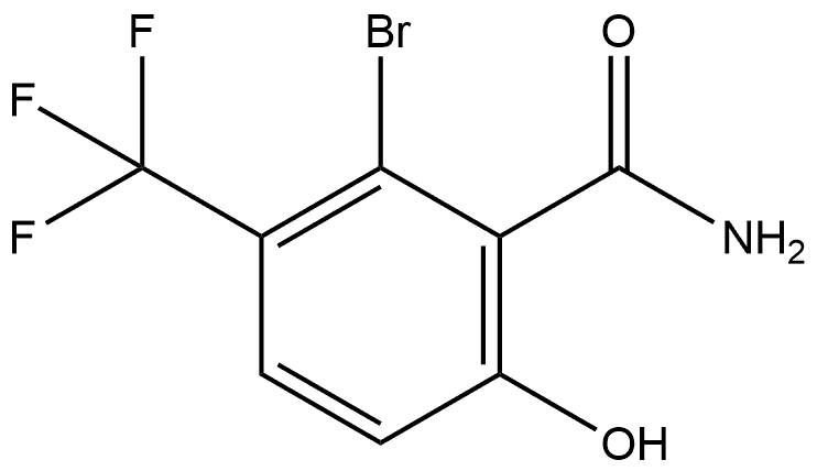 2-Bromo-6-hydroxy-3-(trifluoromethyl)benzamide Structure