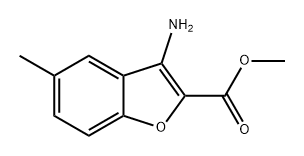 2-Benzofurancarboxylic acid, 3-amino-5-methyl-, methyl ester Structure