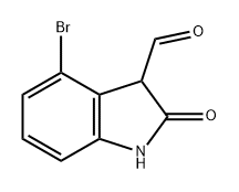 1H-Indole-3-carboxaldehyde, 4-bromo-2,3-dihydro-2-oxo- 구조식 이미지