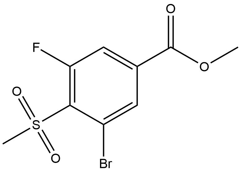 Methyl 3-bromo-5-fluoro-4-(methylsulfonyl)benzoate Structure