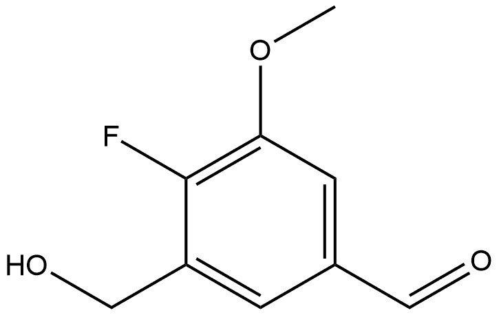 4-Fluoro-3-(hydroxymethyl)-5-methoxybenzaldehyde Structure