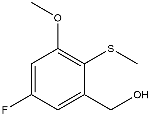 5-Fluoro-3-methoxy-2-(methylthio)benzenemethanol Structure