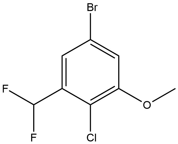 5-Bromo-2-chloro-1-(difluoromethyl)-3-methoxybenzene Structure