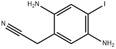 Benzeneacetonitrile, 2,5-diamino-4-iodo- Structure