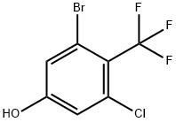 Phenol, 3-bromo-5-chloro-4-(trifluoromethyl)- Structure