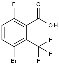 Benzoic acid, 3-bromo-6-fluoro-2-(trifluoromethyl)- Structure