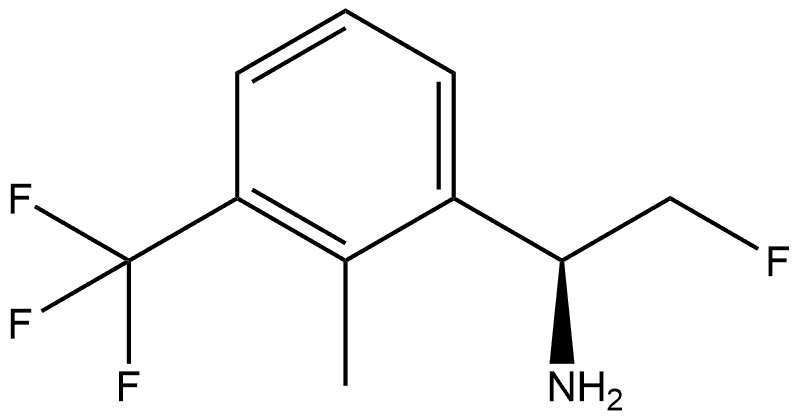Benzenemethanamine, α-(fluoromethyl)-2-methyl-3-(trifluoromethyl)-, (αS)- 구조식 이미지
