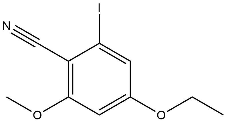 4-Ethoxy-2-iodo-6-methoxybenzonitrile Structure