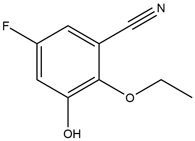 2-Ethoxy-5-fluoro-3-hydroxybenzonitrile Structure