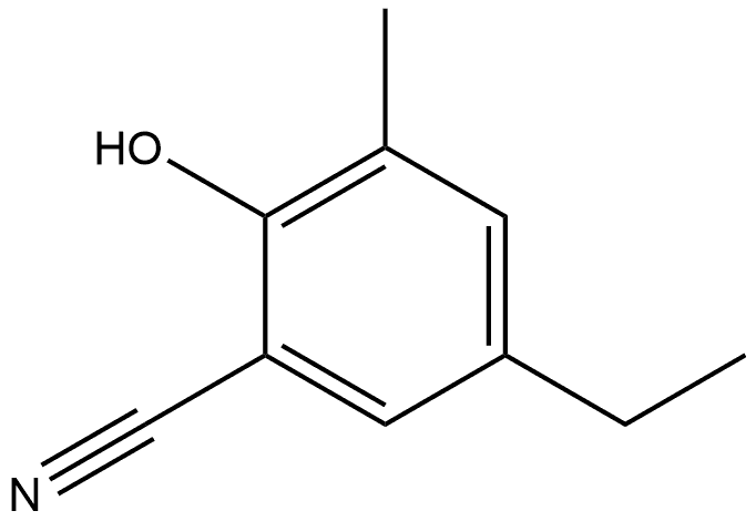 5-Ethyl-2-hydroxy-3-methylbenzonitrile Structure