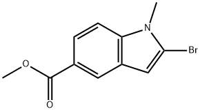 methyl 2-bromo-1-methyl-1H-indole-5-carboxylate Structure