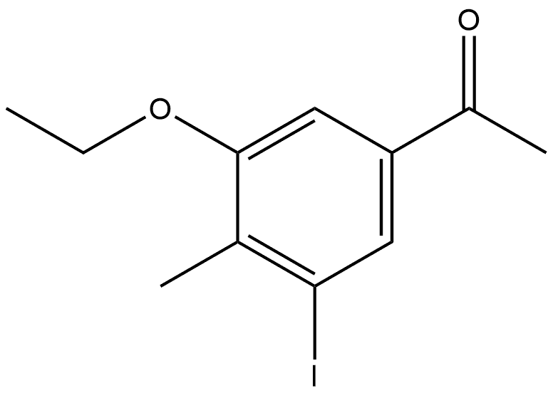 1-(3-Ethoxy-5-iodo-4-methylphenyl)ethanone Structure