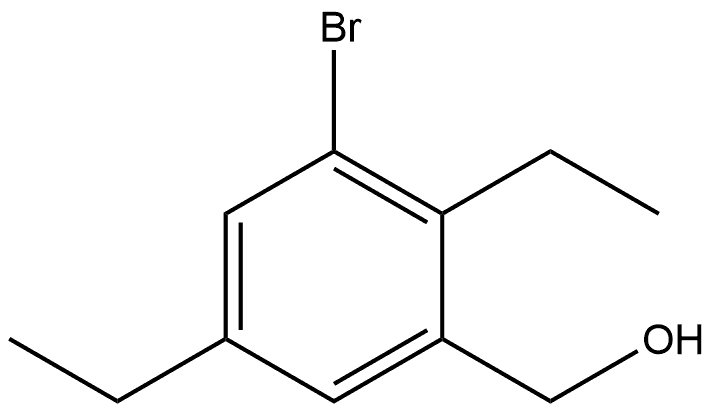 3-Bromo-2,5-diethylbenzenemethanol Structure