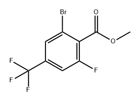 Benzoic acid, 2-bromo-6-fluoro-4-(trifluoromethyl)-, methyl ester Structure