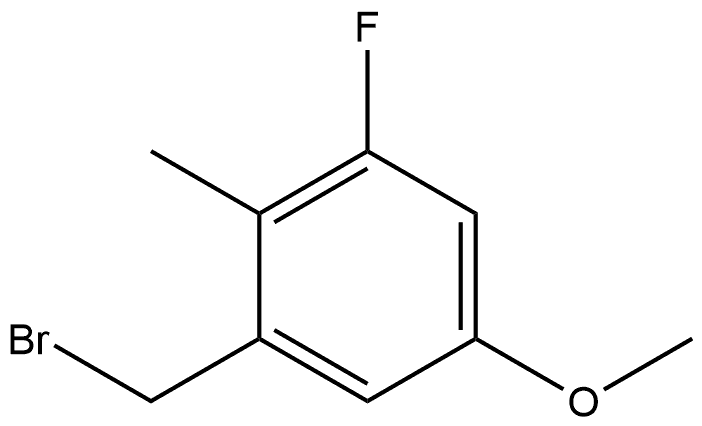 1-(Bromomethyl)-3-fluoro-5-methoxy-2-methylbenzene Structure