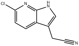 1H-Pyrrolo[2,3-b]pyridine-3-acetonitrile, 6-chloro- Structure