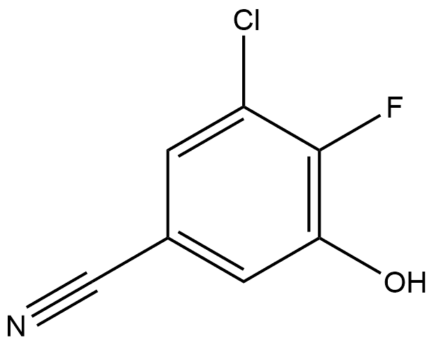 3-Chloro-4-fluoro-5-hydroxybenzonitrile Structure