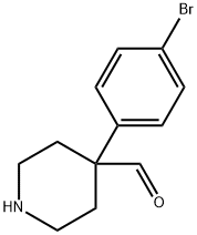 4-Piperidinecarboxaldehyde, 4-(4-bromophenyl)- Structure