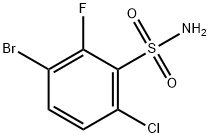 3-bromo-6-chloro-2-fluorobenzene-1-sulfonamide Structure