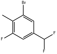 Benzene, 1-bromo-5-(difluoromethyl)-3-fluoro-2-methyl- 구조식 이미지