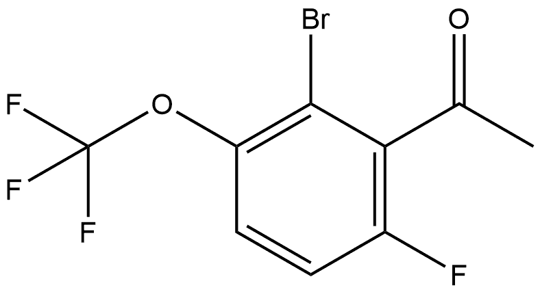 1-[2-Bromo-6-fluoro-3-(trifluoromethoxy)phenyl]ethanone Structure