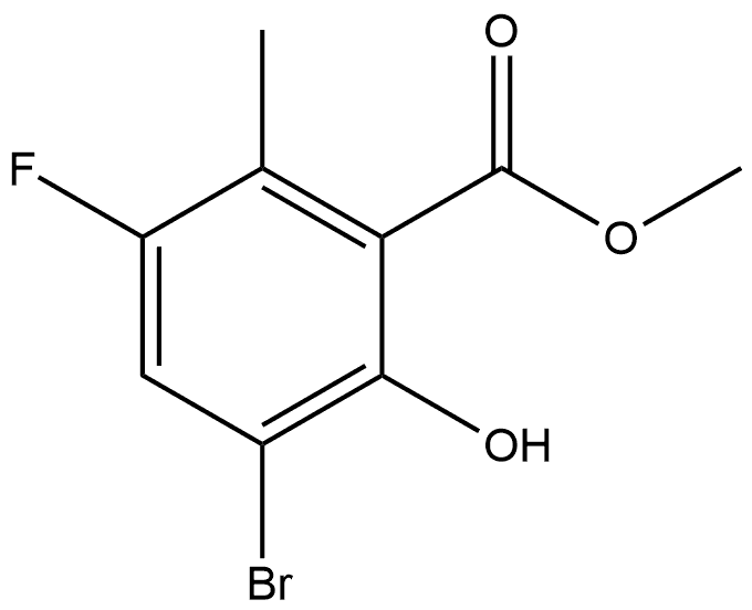 Methyl 3-bromo-5-fluoro-2-hydroxy-6-methylbenzoate Structure