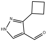 1H-Pyrazole-4-carboxaldehyde, 3-cyclobutyl- Structure