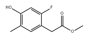 Benzeneacetic acid, 2-fluoro-4-hydroxy-5-methyl-, methyl ester Structure