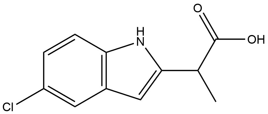 5-Chloro-α-methyl-1H-indole-2-acetic acid Structure