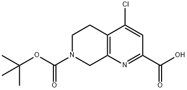 1,7-Naphthyridine-2,7(6H)-dicarboxylic acid, 4-chloro-5,8-dihydro-, 7-(1,1-dimethylethyl) ester Structure