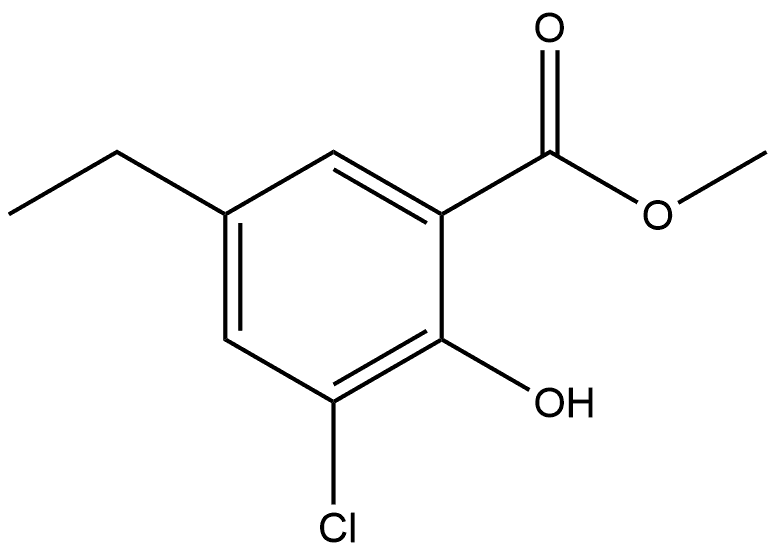 Methyl 3-chloro-5-ethyl-2-hydroxybenzoate Structure