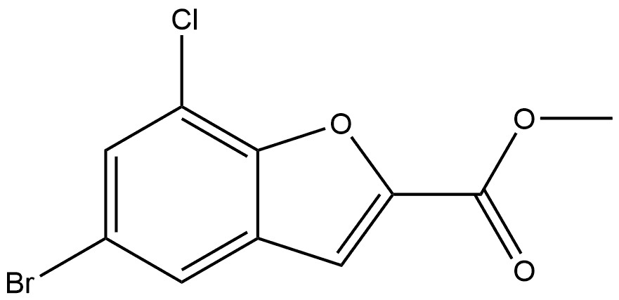 methyl 5-bromo-7-chlorobenzofuran-2-carboxylate Structure