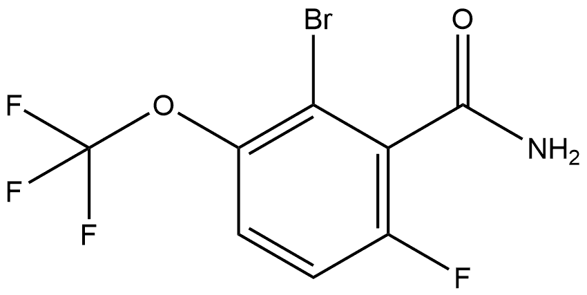 2-Bromo-6-fluoro-3-(trifluoromethoxy)benzamide Structure