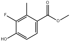 Benzoic acid, 3-fluoro-4-hydroxy-2-methyl-, methyl ester 구조식 이미지