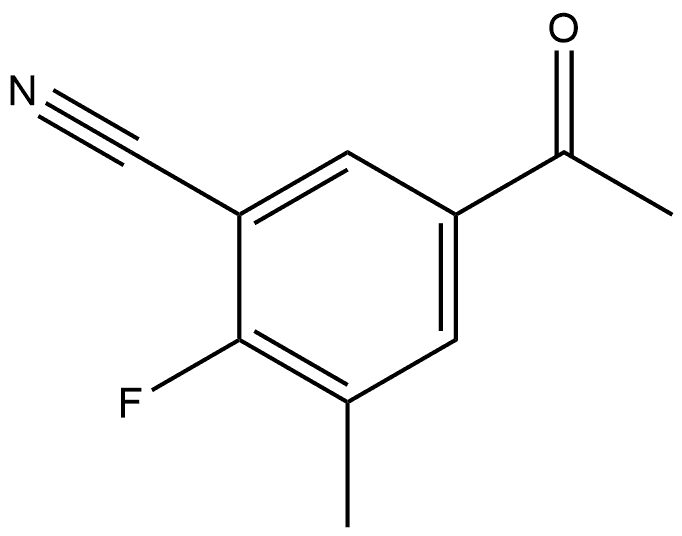 5-Acetyl-2-fluoro-3-methylbenzonitrile Structure