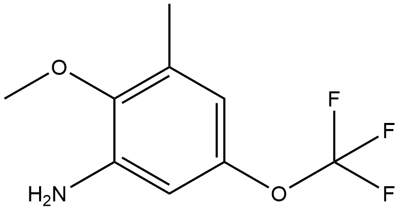 2-Methoxy-3-methyl-5-(trifluoromethoxy)benzenamine Structure