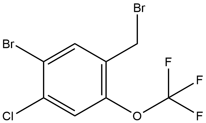 1-Bromo-5-(bromomethyl)-2-chloro-4-(trifluoromethoxy)benzene Structure