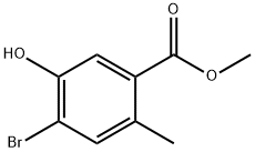 Benzoic acid, 4-bromo-5-hydroxy-2-methyl-, methyl ester Structure