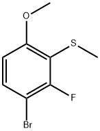 Benzene, 1-bromo-2-fluoro-4-methoxy-3-(methylthio)- Structure