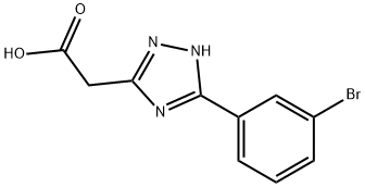 1H-1,2,4-Triazole-3-acetic acid, 5-(3-bromophenyl)- Structure