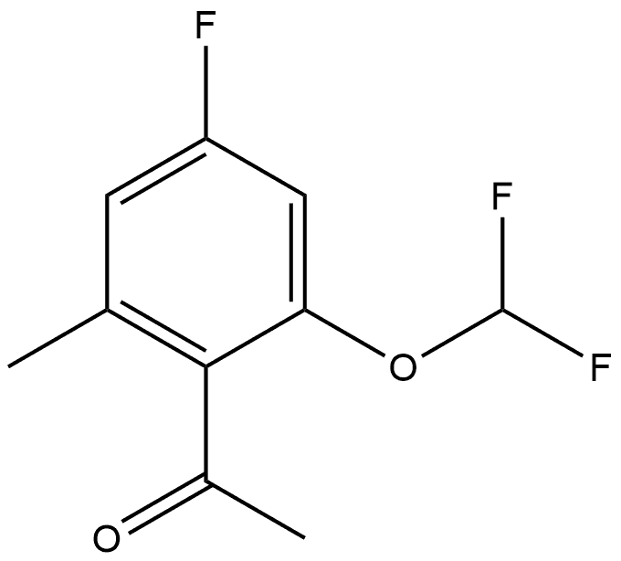 1-[2-(Difluoromethoxy)-4-fluoro-6-methylphenyl]ethanone Structure