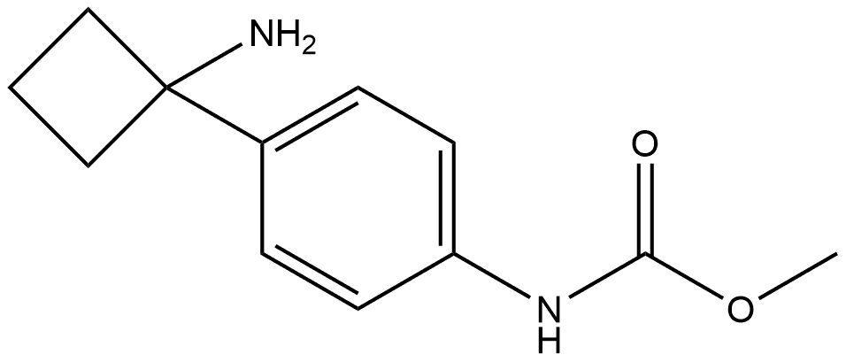 Methyl N-4-(1-aminocyclobutyl)phenylcarbamate Structure