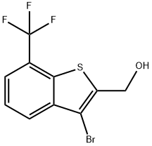 [3-Bromo-7-(trifluoromethyl)benzothiophen-2-yl]methanol Structure
