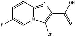 Imidazo[1,2-a]pyridine-2-carboxylic acid, 3-bromo-6-fluoro- Structure