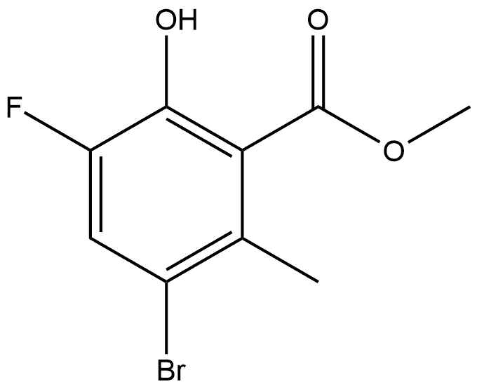 Methyl 3-bromo-5-fluoro-6-hydroxy-2-methylbenzoate Structure