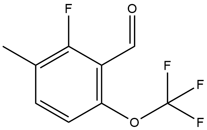 2-fluoro-3-methyl-6-(trifluoromethoxy)benzaldehyde Structure