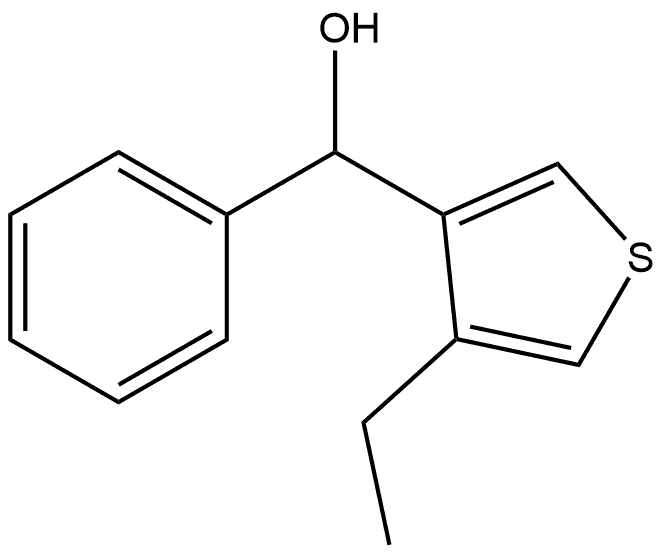 4-Ethyl-α-phenyl-3-thiophenemethanol Structure