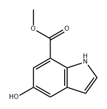 1H-Indole-7-carboxylic acid, 5-hydroxy-, methyl ester 구조식 이미지