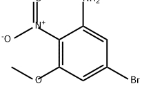 Benzenamine, 5-bromo-3-methoxy-2-nitro- Structure